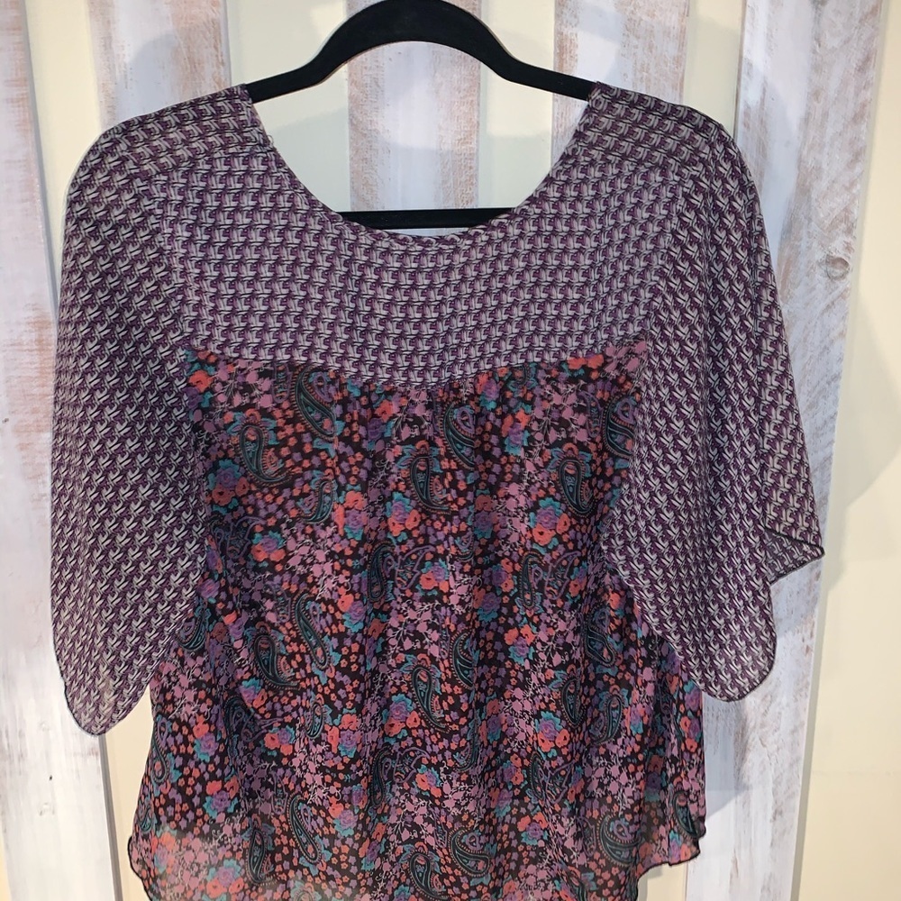 Mason + Mackenzie Sheer Floral Blouse M - Picture 4 of 4